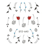 1pcs Nail Sticker Butterfly Flower Water Transfer Decal Sliders for Nail Art Decoration Tattoo Manicure Wraps Tools Tip JISTZ508