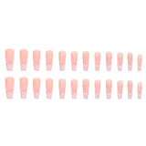 Heart Stripe Fake Nails